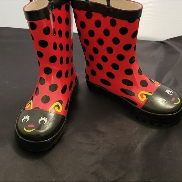 BRAND NEW LADYBUG  GIRL RAIN BOOTS - Picture 7 of 16